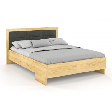 tapicerowane łóżko drewniane - sosnowe visby kalmar high bc (skrzynia na pościel) / 200x200 cm, kolo