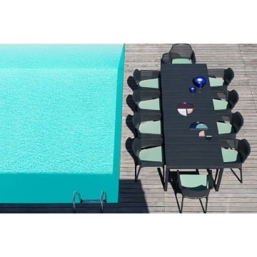zestaw mebli do ogrodu - rozkładany stół rio 210-280 cm + 8 krzeseł net relax