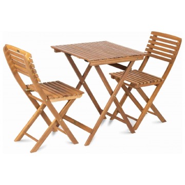 zestaw mebli lagos z drewna akacjowego na balkon lub taras / stolik + 2 krzesła