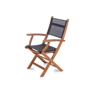 składane krzesło ogrodowe stiv z materiałowym siedziskiem i oparciem