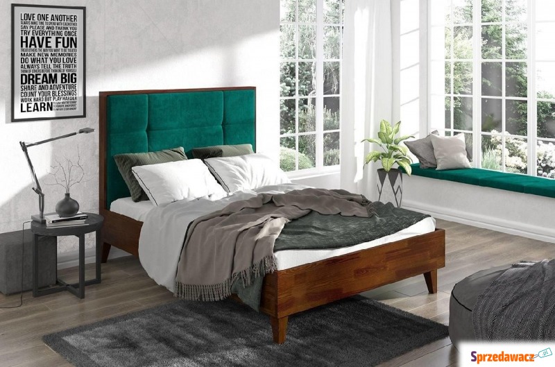 łóżko drewniane sosnowe visby frida z wysokim... - Łóżka - Gostyń