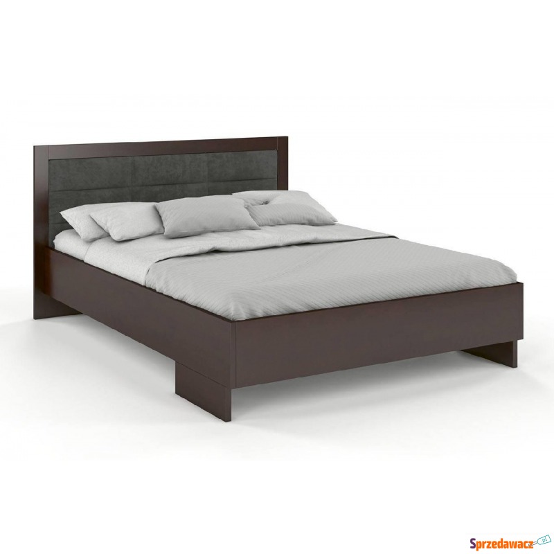 tapicerowane łóżko drewniane - bukowe visby k... - Łóżka - Toruń