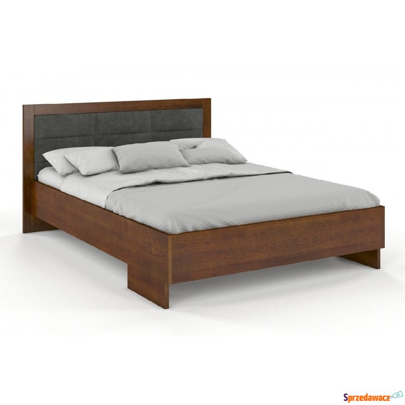 tapicerowane łóżko drewniane - sosnowe visby... - Łóżka - Chocianowice