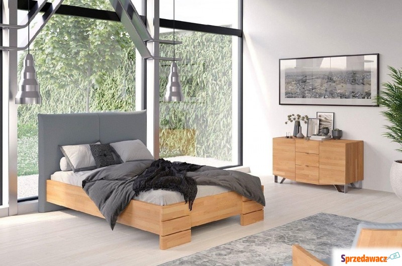 łóżko drewniane bukowe visby santap z tapicer... - Łóżka - Elbląg