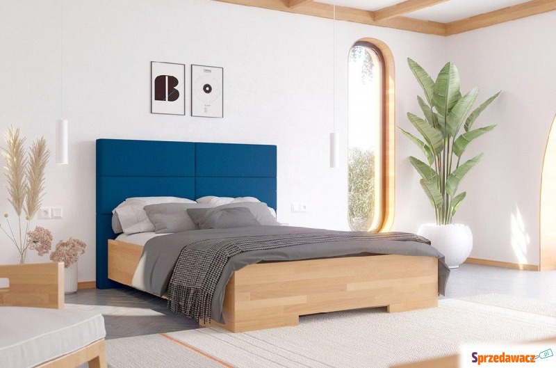 łóżko drewniane bukowe visby berg z tapicerow... - Łóżka - Gdynia