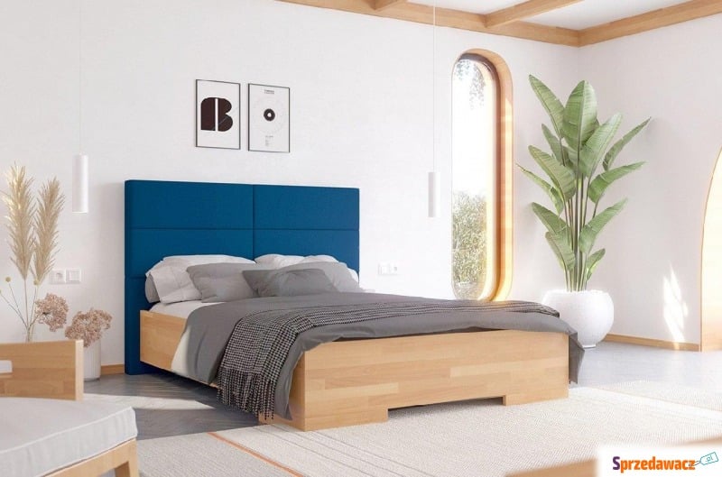 łóżko drewniane bukowe visby berg z tapicerow... - Łóżka - Grudziądz