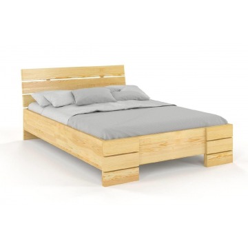 łóżko drewniane sosnowe visby sandemo high / 140x200 cm, kolor naturalny