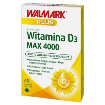 Walmark plus witamina d3 max 4000 x 60 kapsułek