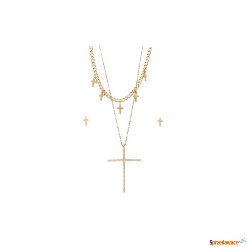 Naszyjnik z krzyżem i sztyftami - Komplety biżuterii - Dąbrowa Górnicza
