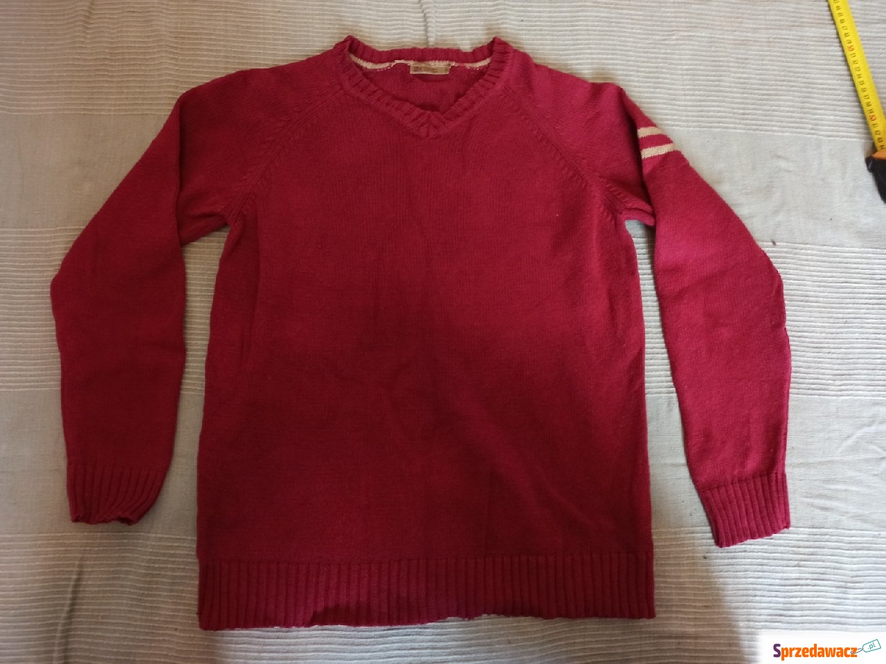 Sweter czerwony reserved M bawełna