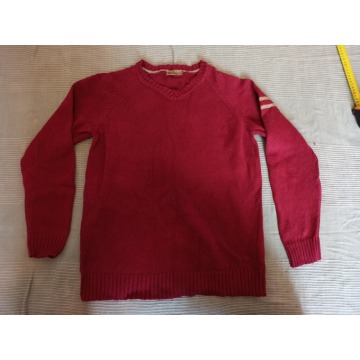Sweter czerwony reserved M bawełna