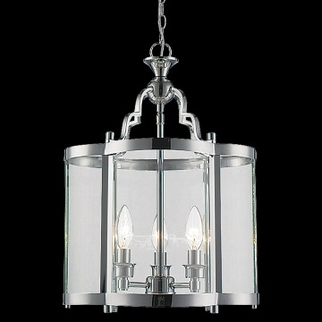Lampa Sufitowa, Wisząca New York Oval Chrom 33x23x51cm