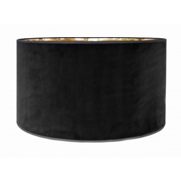Abażur Velvet Cylinder Czarno-Złoty 35x20cm
