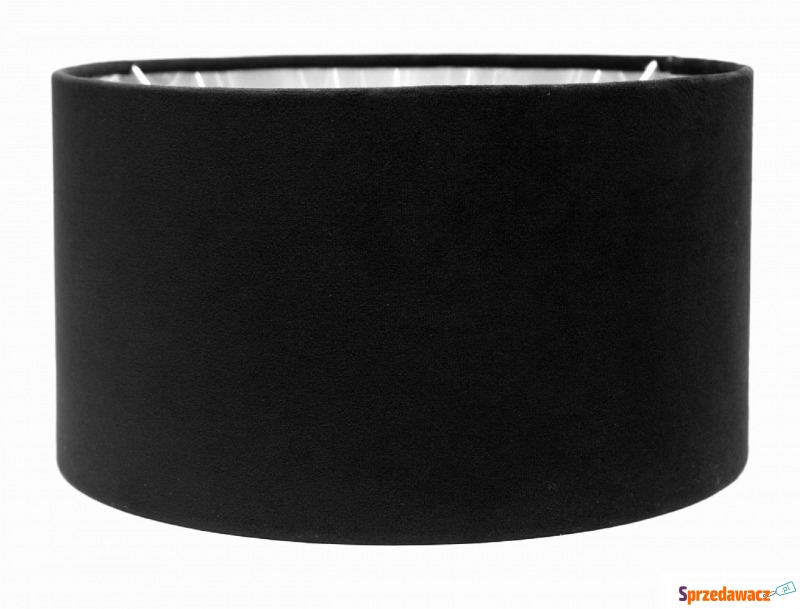Abażur Velvet Cylinder Czarno-Srebrny 45x25cm - Klosze - Zgierz