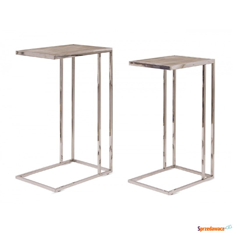 Stoliki chromowane w kolorze srebrnym - Stoły, stoliki, ławy - Płock