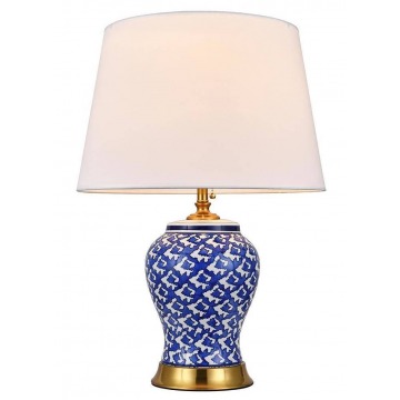 Lampa Stołowa Allani Biel, Niebieski Wys. 65cm