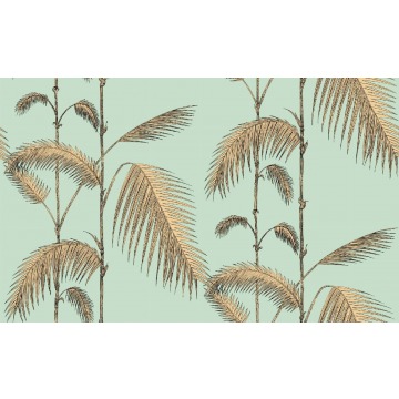 Tapeta Cole and Son Palm Leaves Yellow/Mint