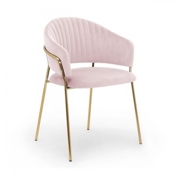 Krzesło Lilas - Kolor Różowy 58x55x80cm