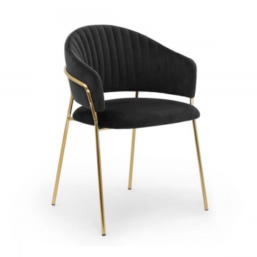 Krzesło Lilas - Kolor Czarny 58x55x80cm