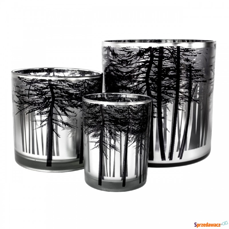 Lampion Votive Forest Czarno-Srebrny - trzy rozmiary - Lampiony, girlandy - Słupsk