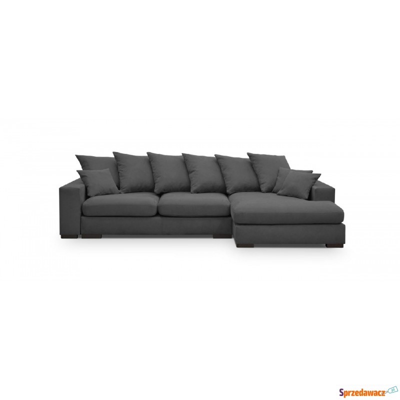 Narożnik grafotowy z poduszkami 285x158x108cm - Sofy, fotele, komplety... - Siemianowice Śląskie