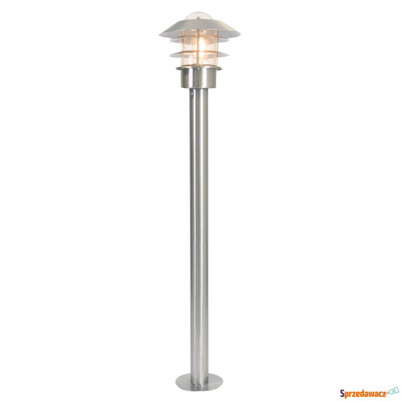 Lampa Stojąca Zewnętrzna Herald XL Srebrna 22x100cm - Lampy - Paczkowo