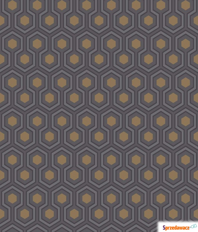 Tapeta Cole and Son Hicks' Hexagon Grey/Gold/Charcoal - Tapety, naklejki ści... - Skierniewice