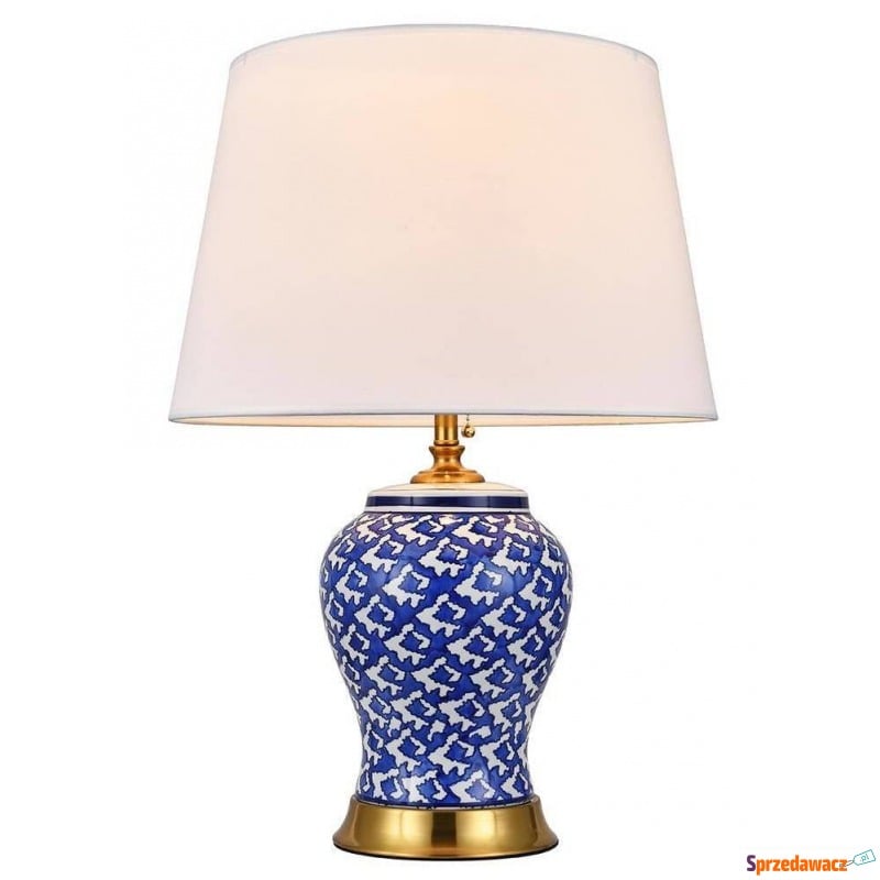 Lampa Stołowa Allani Biel, Niebieski Wys. 65cm - Lampy - Przemyśl