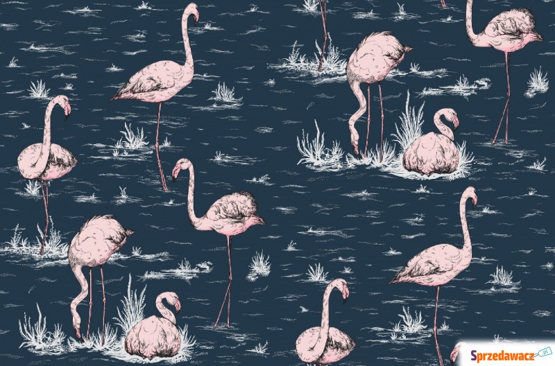 Tapeta Cole and Son Flamingos Pink/Ink - Tapety, naklejki ści... - Nowy Sącz