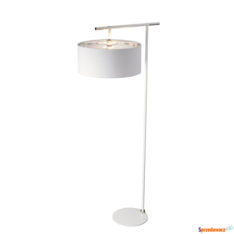 Lampa Podłogowa Balance Nikiel, Biel 45,5x161,6cm - Lampy - Piekary Śląskie