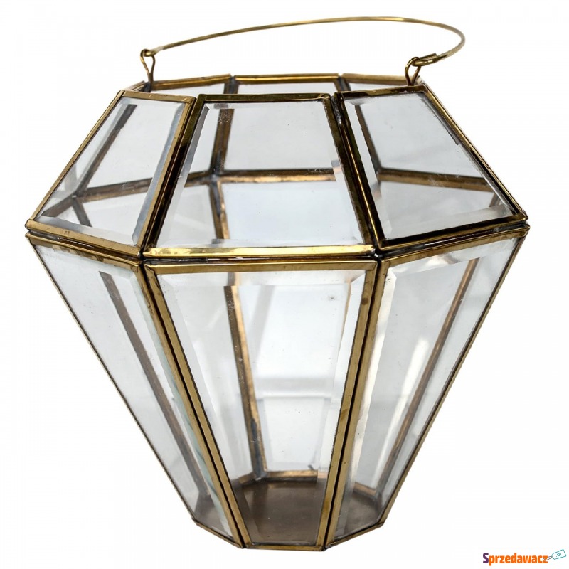 Lampion Hexagonal Złoty Wys. 20cm - Lampiony, girlandy - Łódź