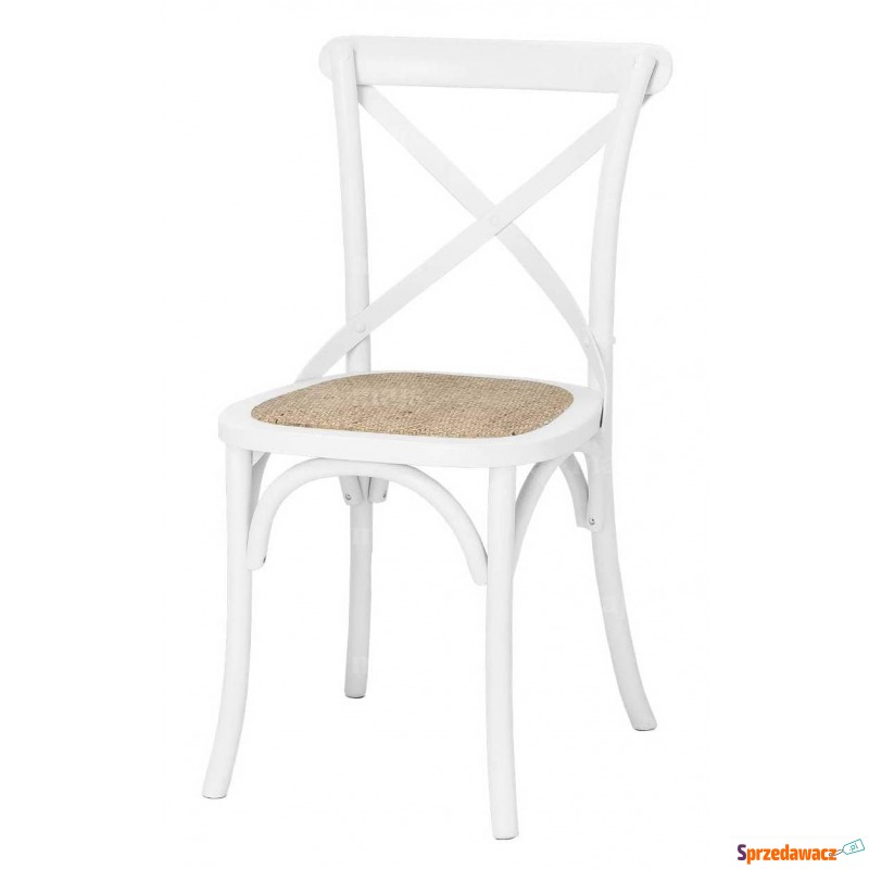 Krzesło Reno Drewniane Białe 43x47x89cm - Krzesła kuchenne - Piekary Śląskie
