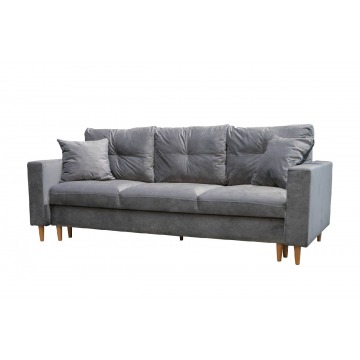  - Sofa na drewnianych nogach szara VENICE 