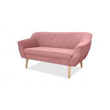  - Sofa 2-osobowa różowa tkanina Royal Velvet 