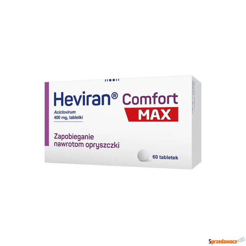 Heviran comfort max 0,4g x 60 tabletek - Balsamy, kremy, masła - Olsztyn