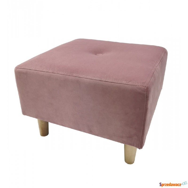  - Podnóżek do fotela różowy welur tkanina pr... - Sofy, fotele, komplety... - Ostrołęka