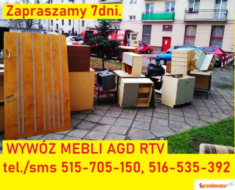 Wywóz mebli AGD Wynoszenie mebli na gabaryty na... - Pozostałe usługi dostawcze - Warszawa