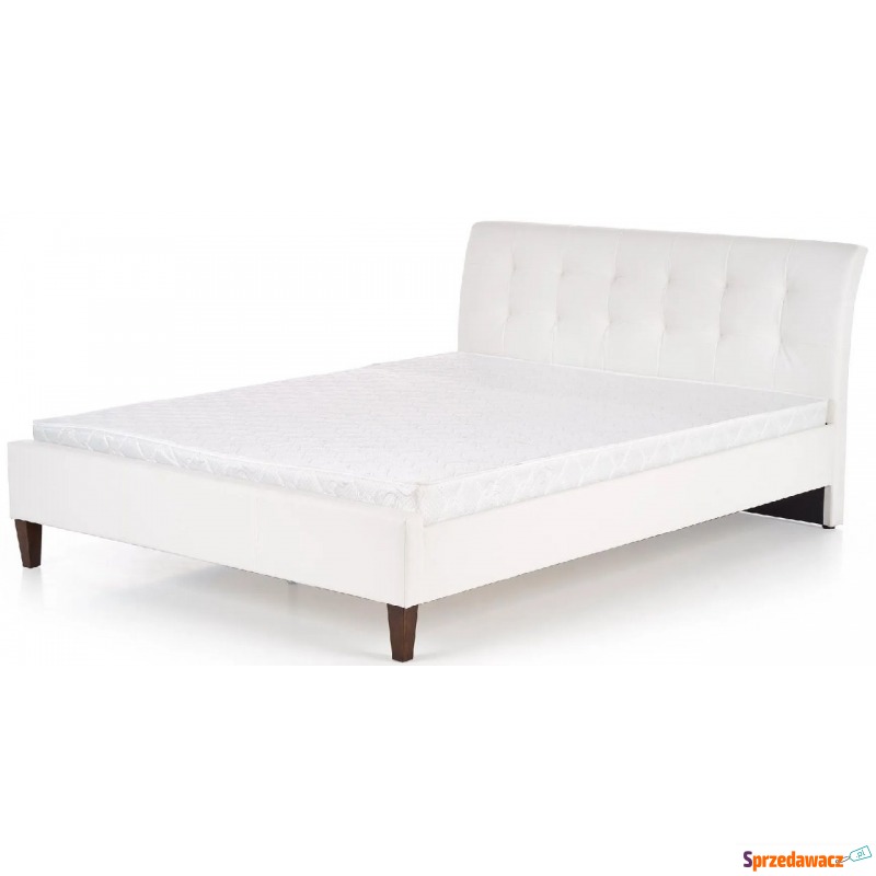 Łóżko pikowane Nixin 160x200 - białe - Łóżka - Grójec
