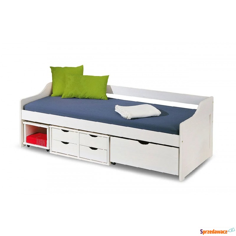 Jednoosobowe łóżko z szufladami Nixer - białe - Meble dla dzieci - Płock
