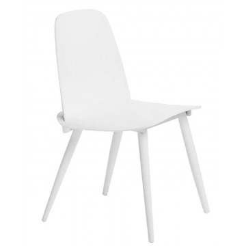 Minimalistyczne krzesło Ollo - białe