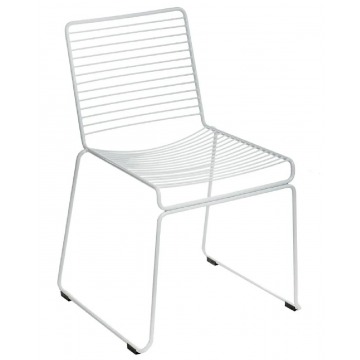 Designerskie ażurowe krzesło Seli - białe