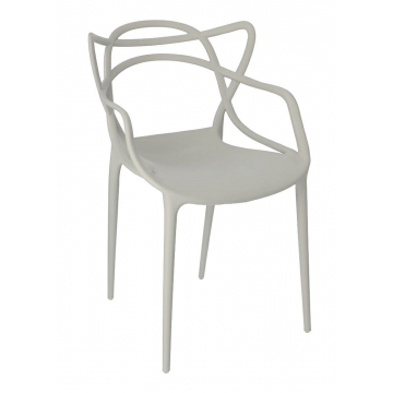 Minimalistyczne krzesło Wilmi - szare