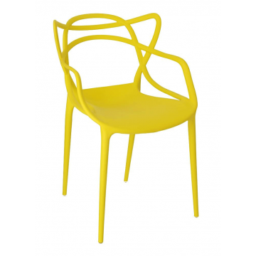 Minimalistyczne krzesło Wilmi - żółte
