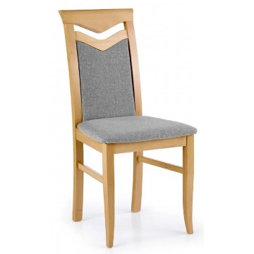 Krzesło tapicerowane Eric - dąb miodowy