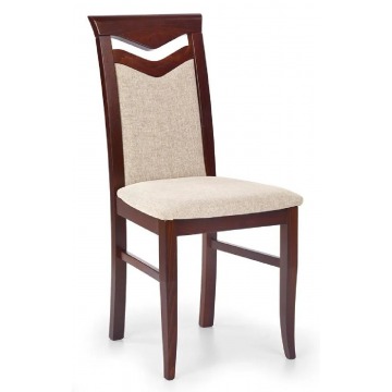 Drewniane krzesło kuchenne Eric - ciemny orzech