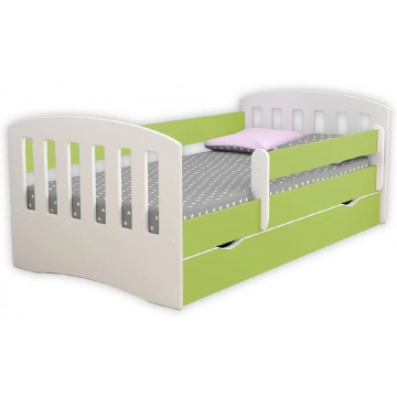 Łóżko dla dziecka z barierką Pinokio 2X 80x160 - zielone