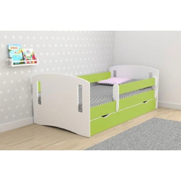Łóżko dziecięce z szufladą Pinokio 3X 80x140 - zielone