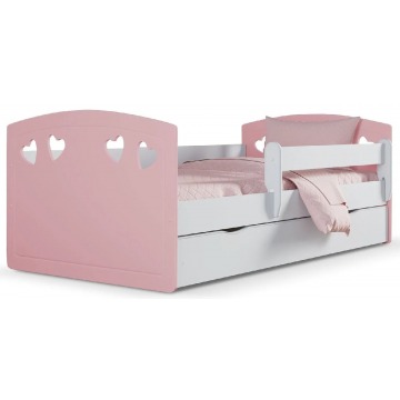 Łóżko dla dziecka z szufladą Nolia 3X 80x160 - pudrowy róż