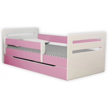 Łóżko dla dziewczynki z materacem Candy 2X 80x180 - różowe