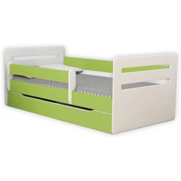 Łóżko dla dziecka z barierką Candy 2X 80x160 - zielone